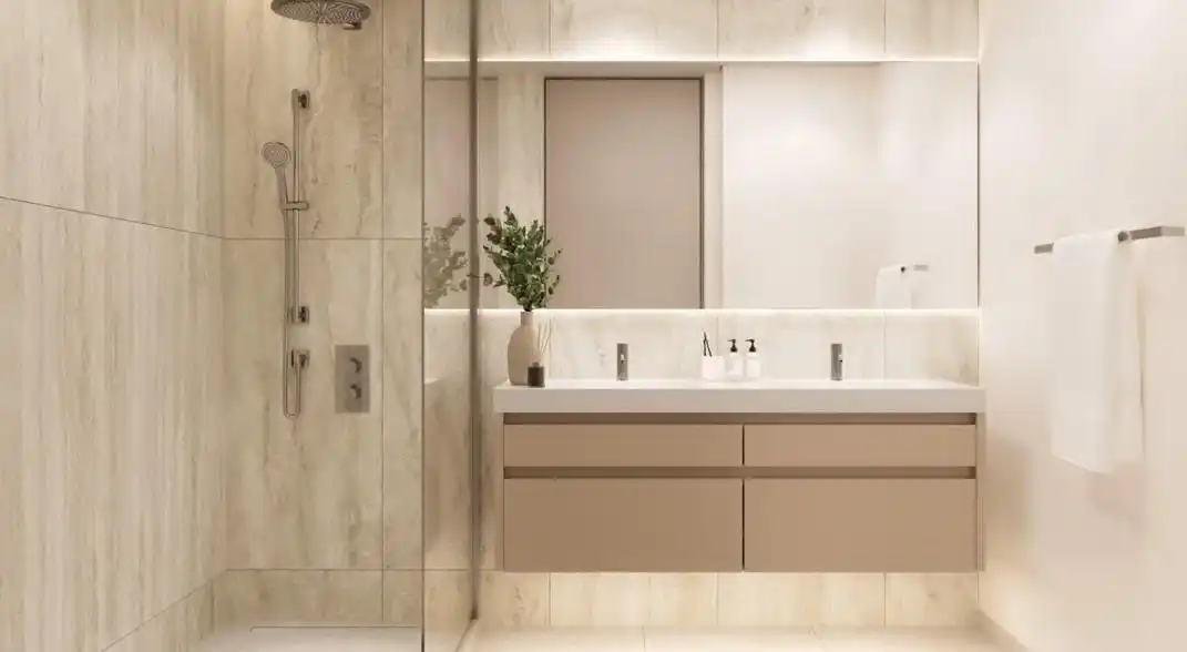 Baño de Apartamento en venta en Estepona con Aire acondicionado, Jardín privado y Terraza