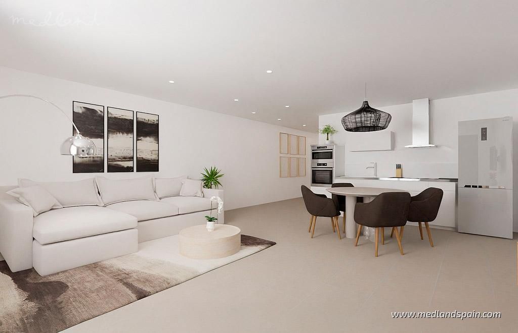 Sala d'estar de Apartament en venda en Hondón de las Nieves / El Fondó de les Neus amb Terrassa i Piscina comunitària