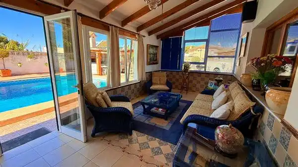 Living room of Houses for sale in Benidorm  with Swimming Pool, Furnished and Oven