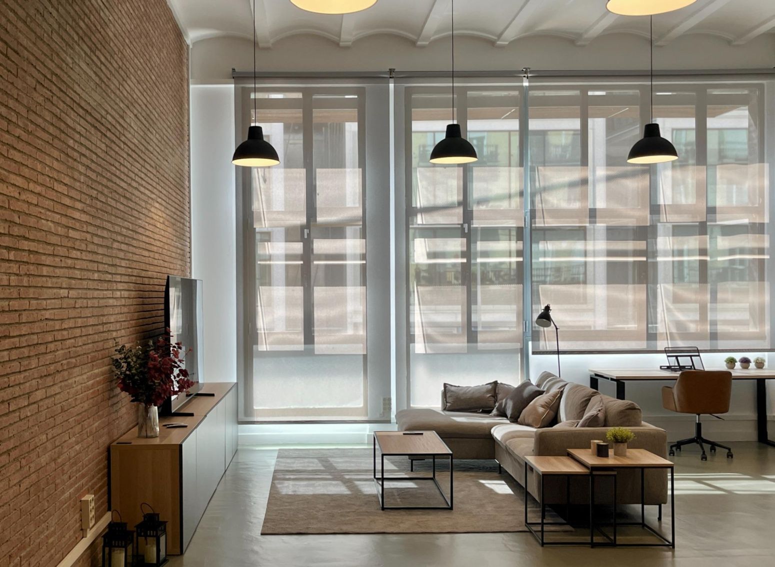 Living room of Flat to rent in  Barcelona Capital  with Air Conditioner, Heating and Furnished