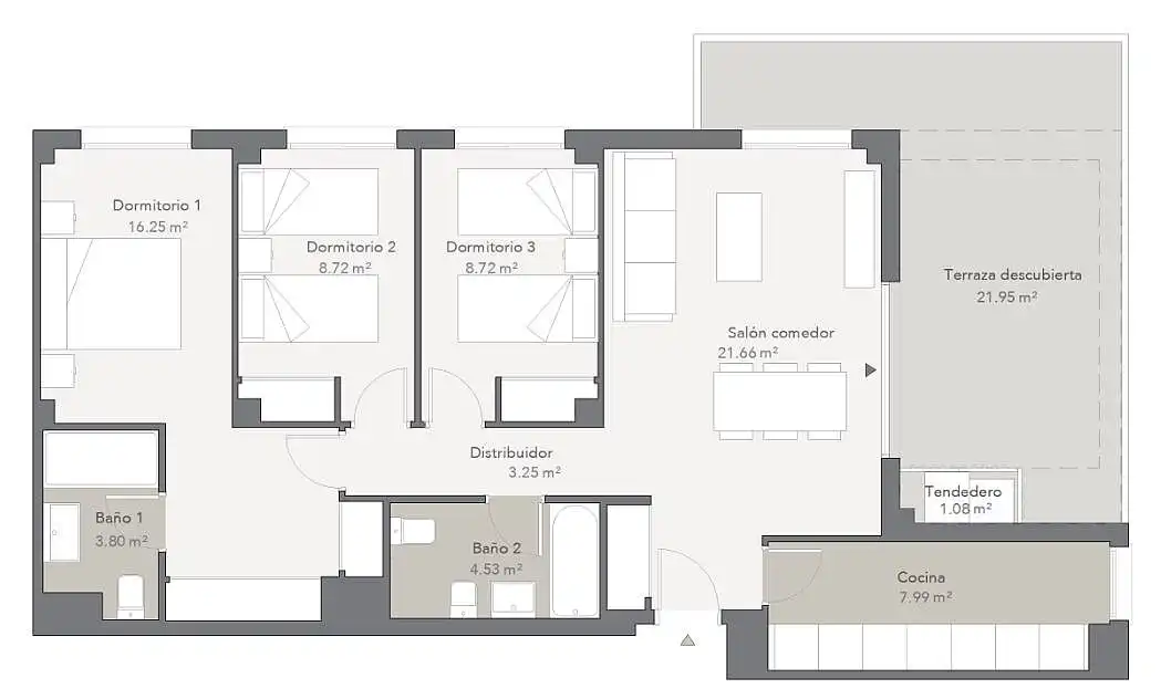 Appartement compact avec ascenseur à vendre à Cruz de Humilladero, imagen 11