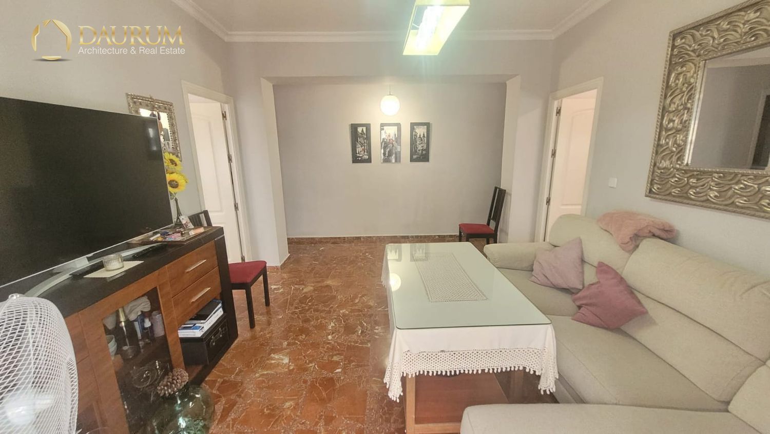 Sala de estar de Piso en venta en  Sevilla Capital con Aire acondicionado y Terraza