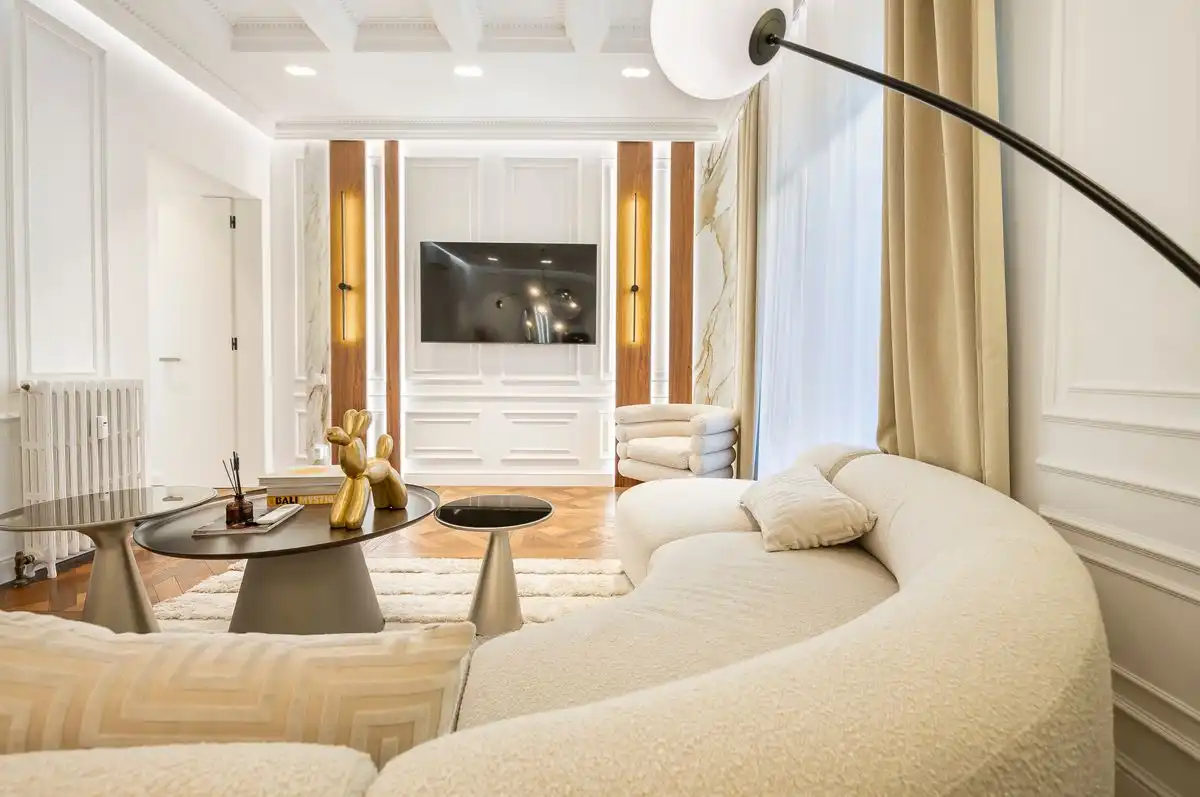 Wohnzimmer von Erdgeschoss zur Miete in Madrid mit Klimaanlage, Heizung und Terrasse