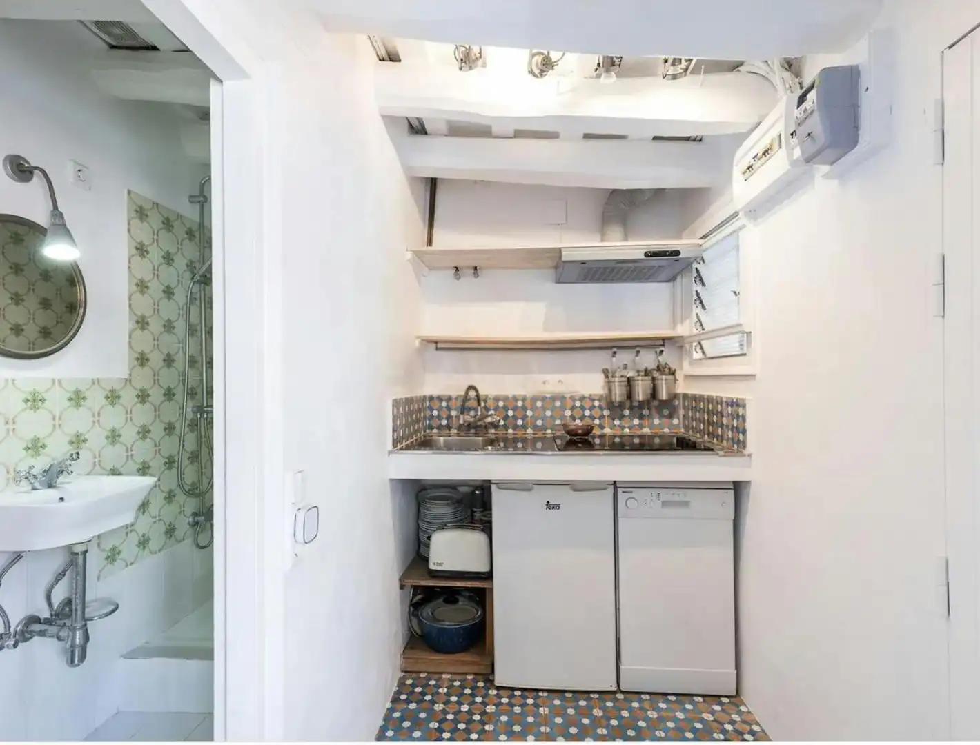 Cocina de Piso de alquiler en Barcelona con Aire acondicionado, Amueblado y Lavadora