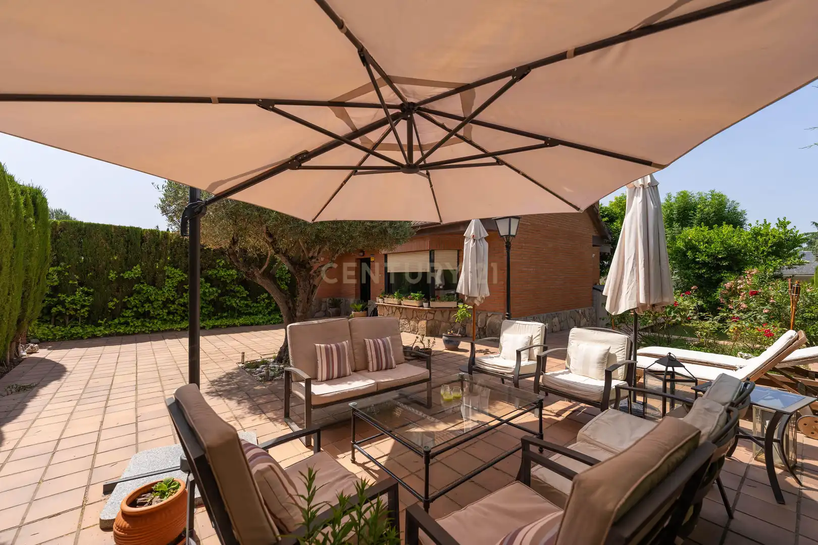 Terraza de Casa o chalet de alquiler en Galapagar con Jardín privado, Piscina y Horno