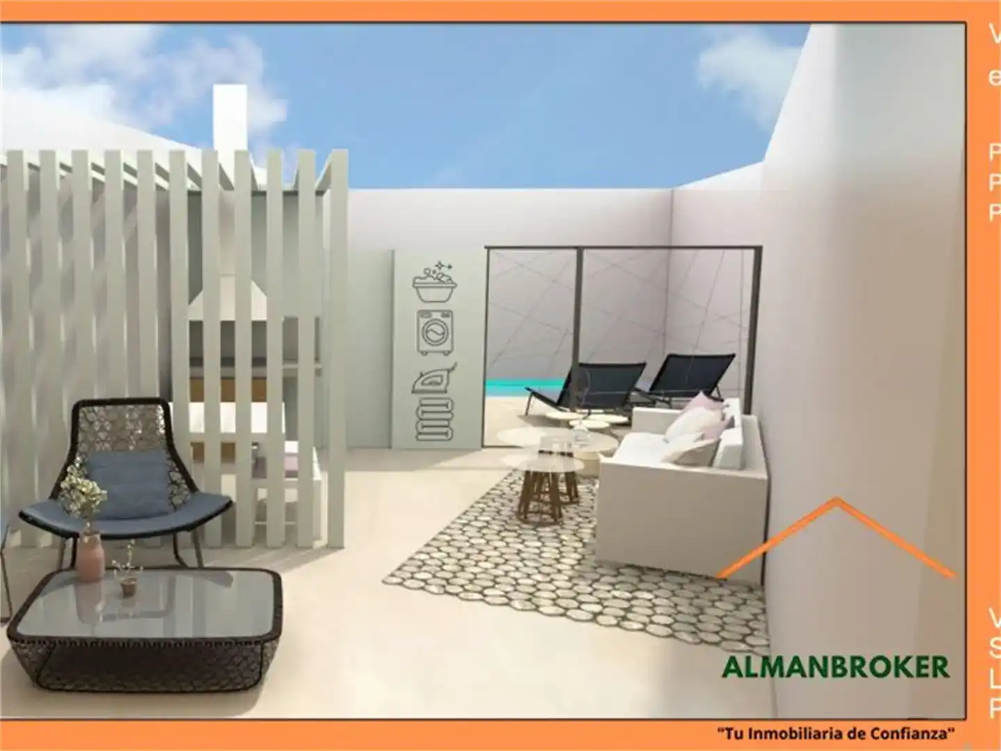 Terraza de Casa adosada en venta en Almansa, Albacete