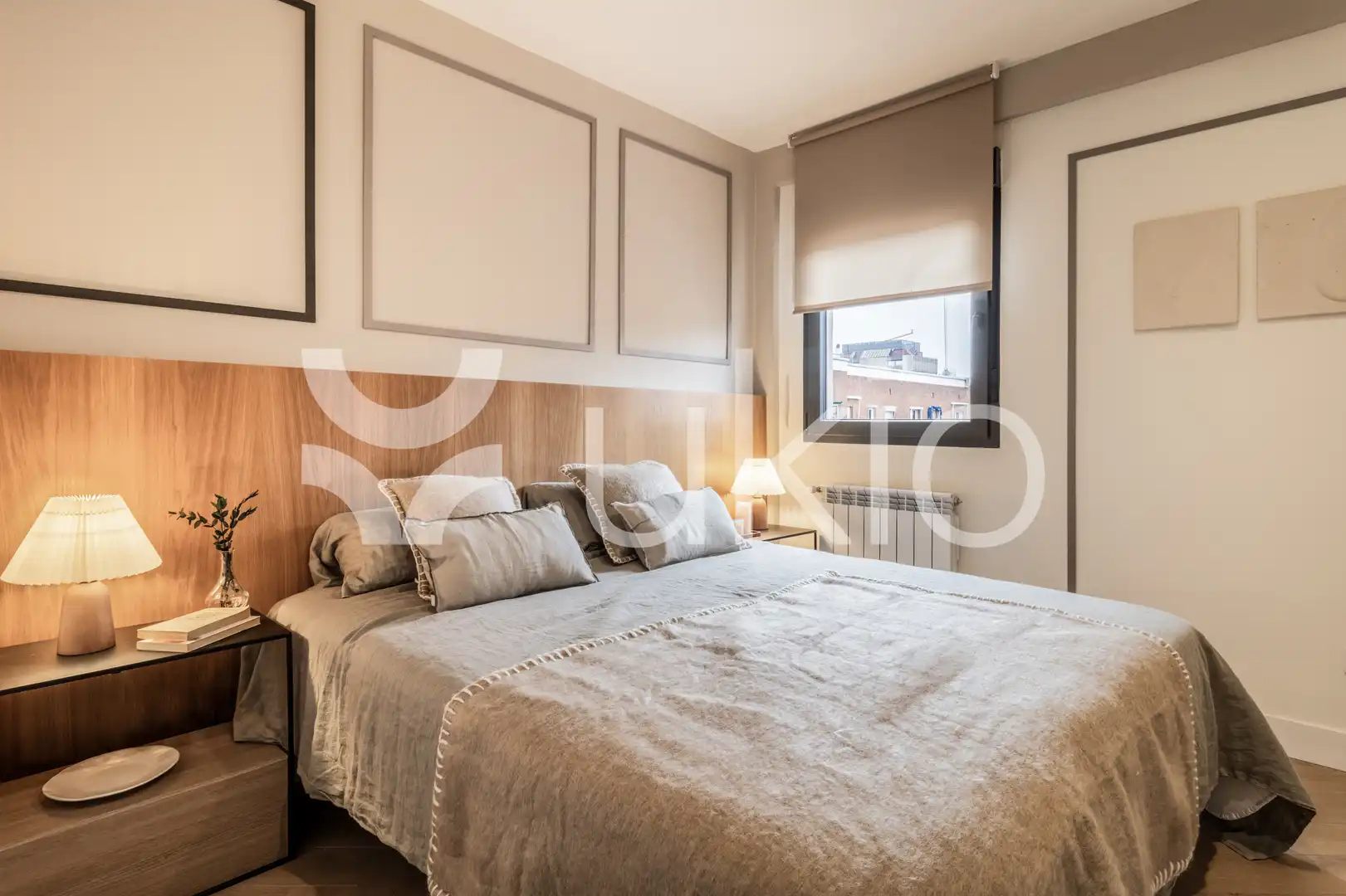 Schlafzimmer von Wohnung zur Miete in Madrid mit Klimaanlage, Heizung und Möbliert