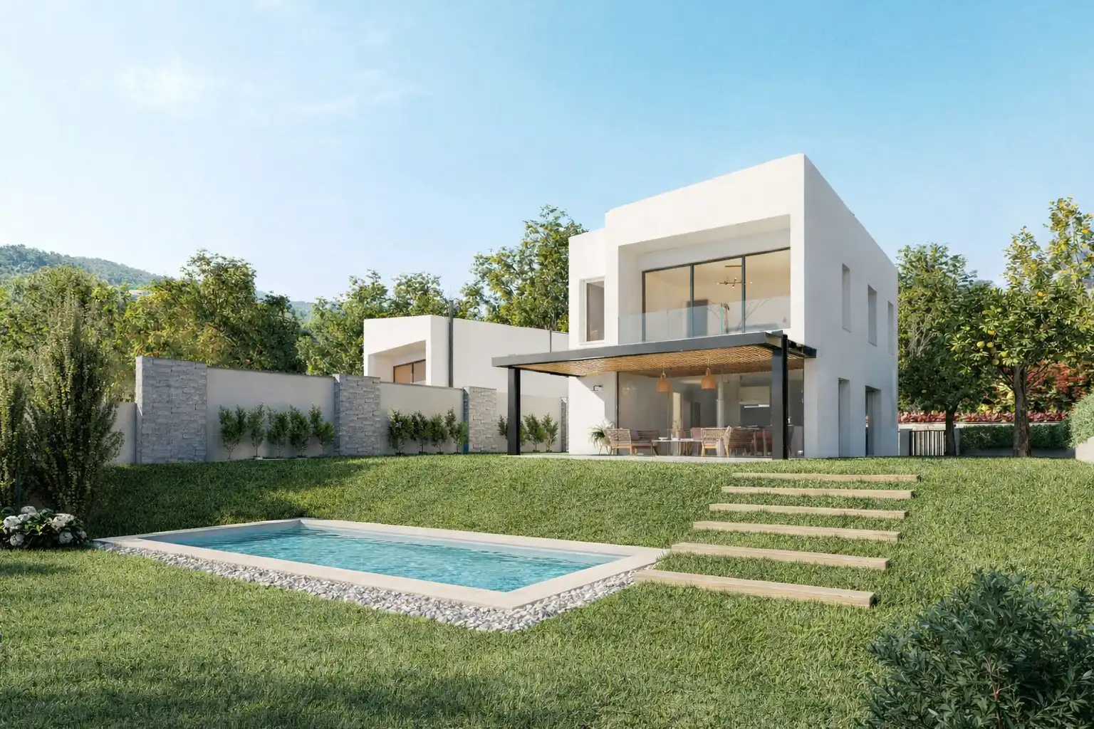 Jardín de Casa adosada en venta en La Roca del Vallès con Calefacción, Parquet y Terraza