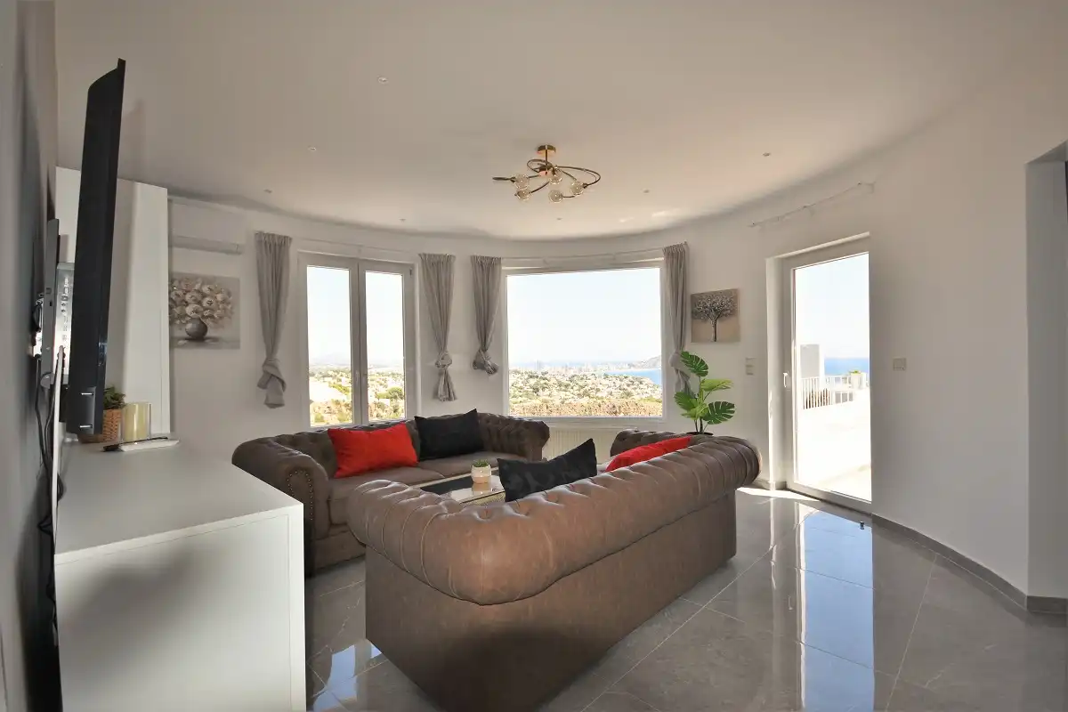 Sala de estar de Casa o chalet en venta en Calpe / Calp con Aire acondicionado, Calefacción y Jardín privado