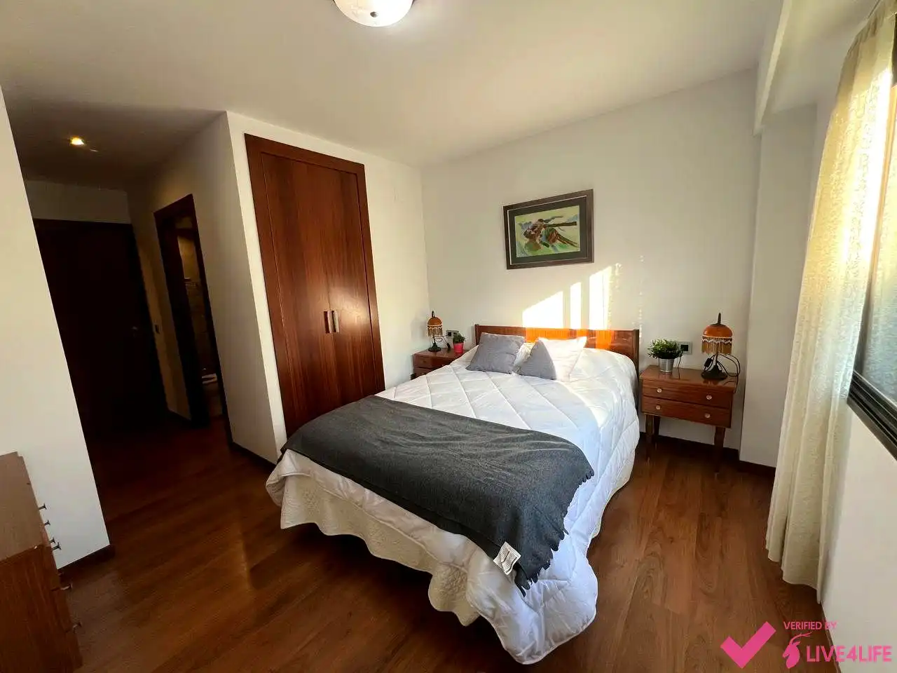 Bedroom of Flat for rent in Valencia  with Air Conditioner, Parquet flooring and Furnished