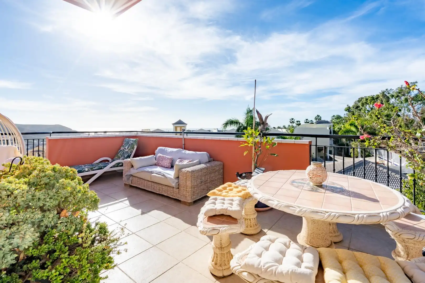 Terrassa de Apartament de lloguer en Arona amb Jardí privat, Terrassa i Moblat