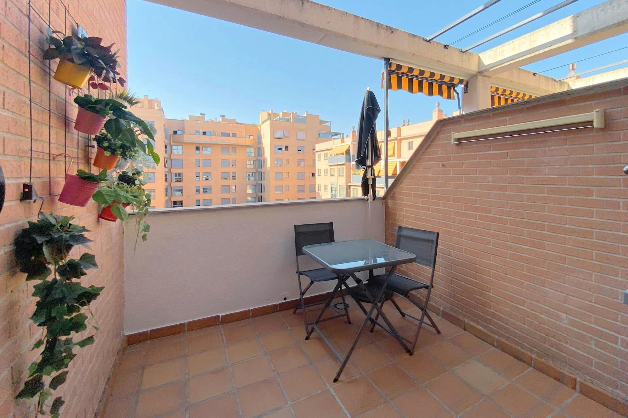 Terrace of Flat to rent in  Madrid Capital  with Air Conditioner, Heating and Furnished