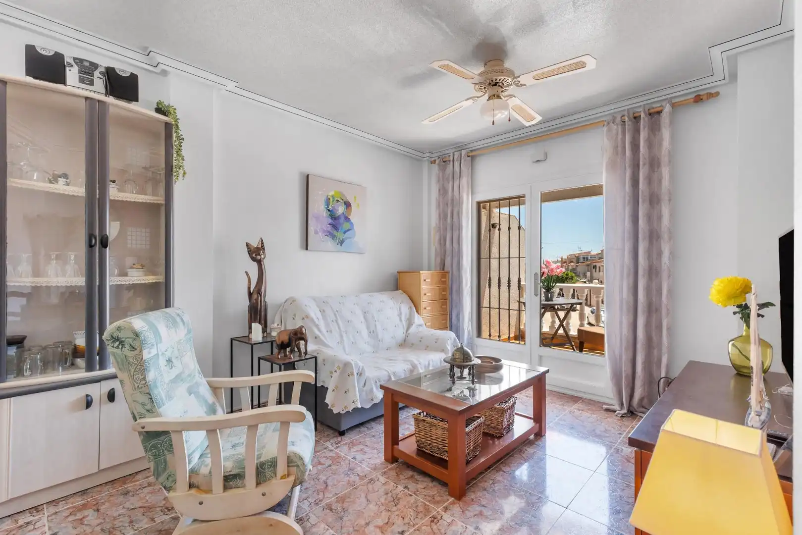 Sala de estar de Ático en venta en Guardamar del Segura con Aire acondicionado, Terraza y Piscina