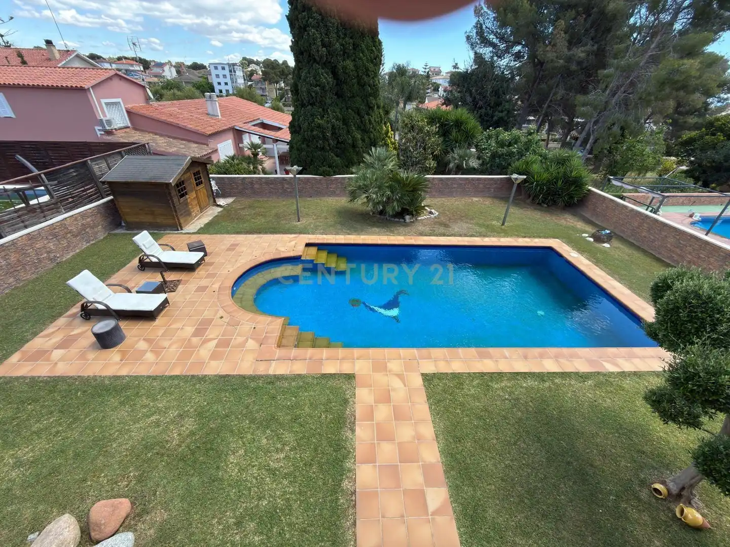 Swimming pool of Houses for sale in Cunit  with Air Conditioner
