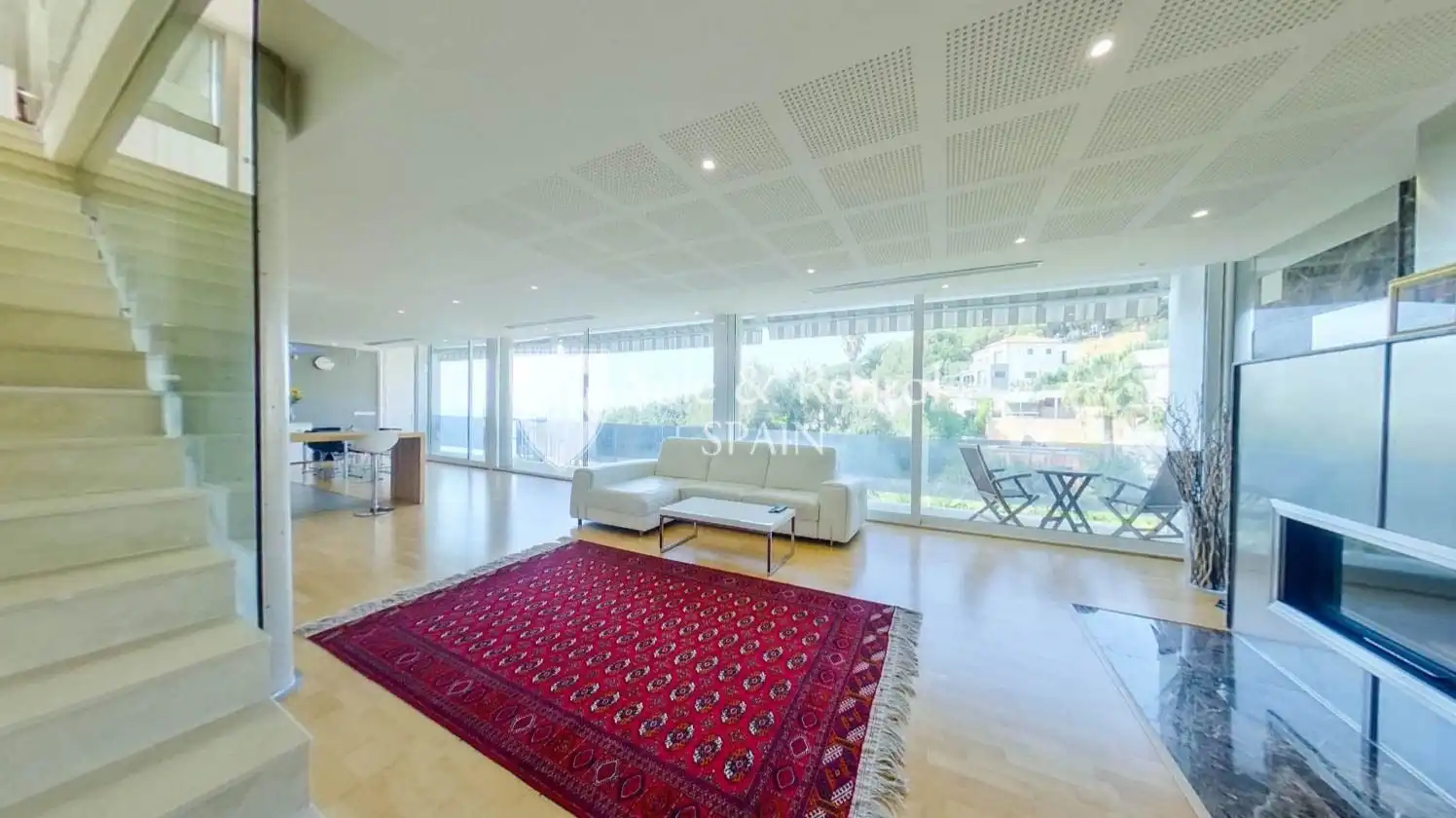 Sala d'estar de Casa o xalet en venda en Lloret de Mar amb Aire condicionat, Jardí privat i Terrassa