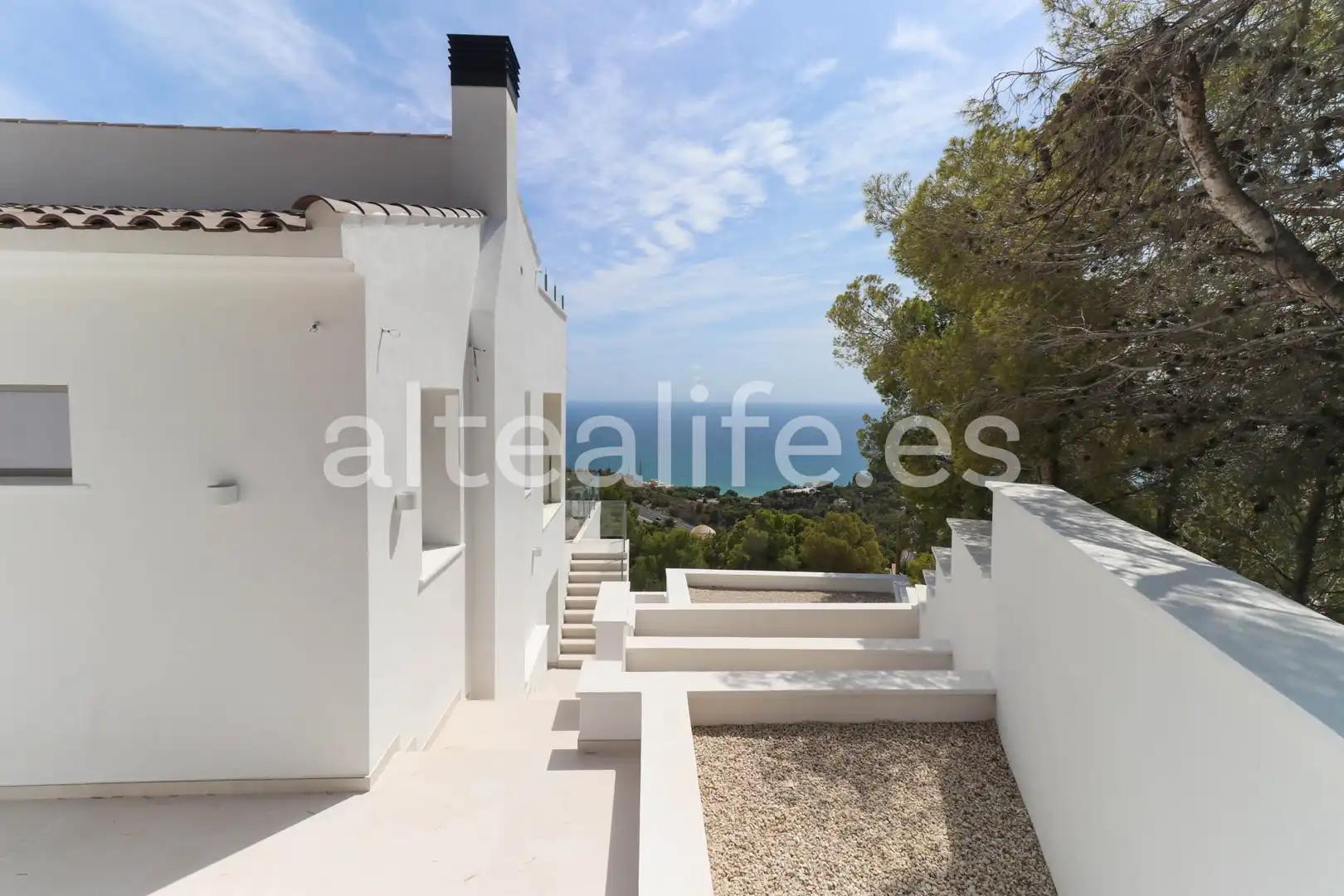 Vista exterior de Casa o chalet en venta en Altea con Aire acondicionado, Jardín privado y Terraza
