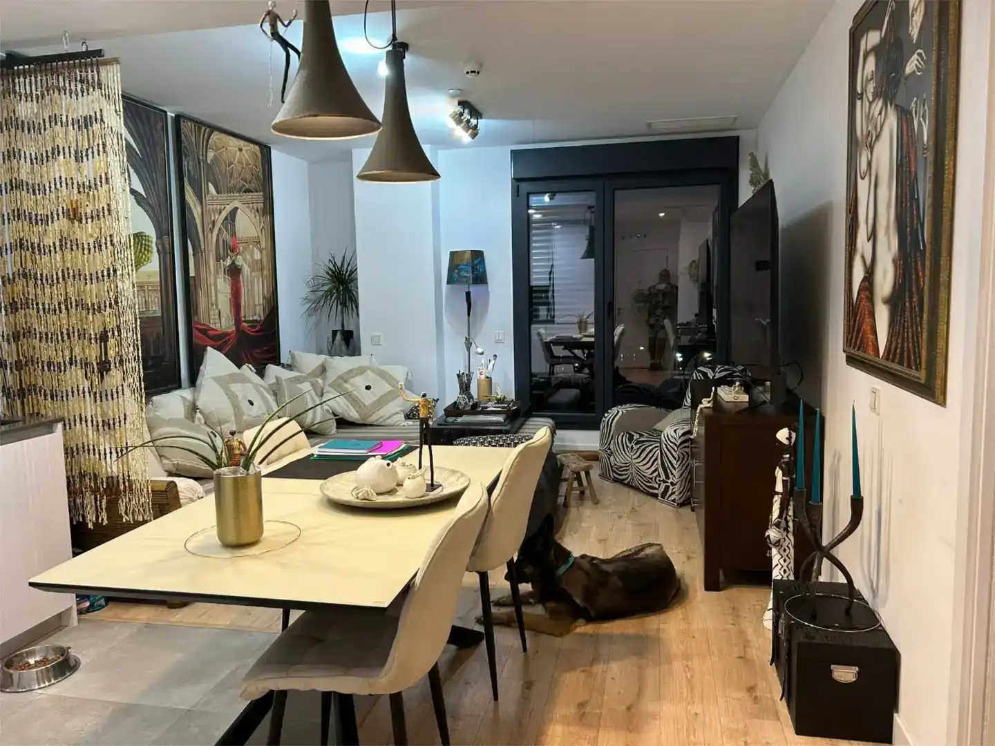 Wohnzimmer von Wohnungen zur Miete in Málaga Capital mit Klimaanlage und Schwimmbad