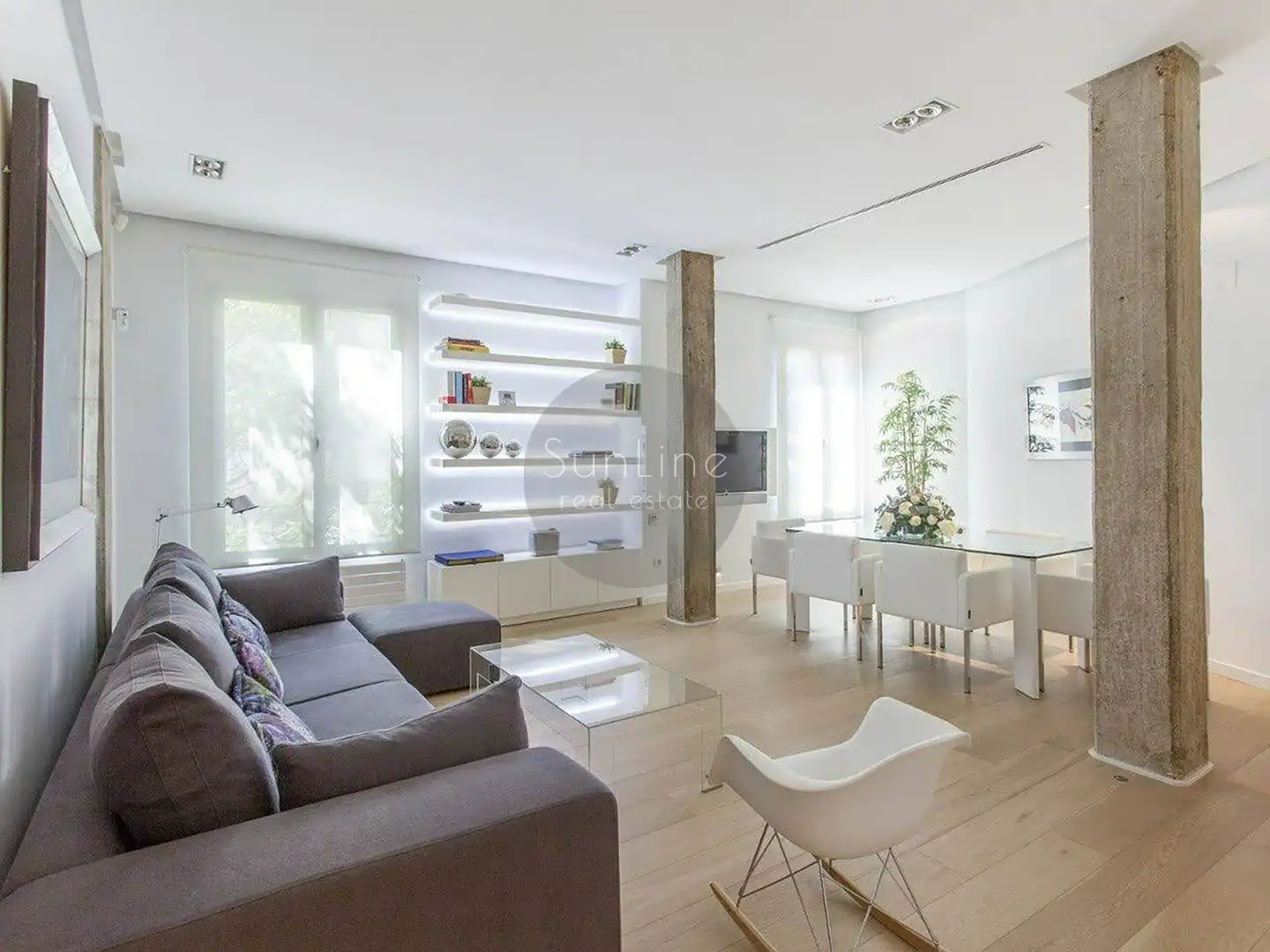 Living room of Flat for rent in Valencia  with Air Conditioner, Furnished and Pets allowed