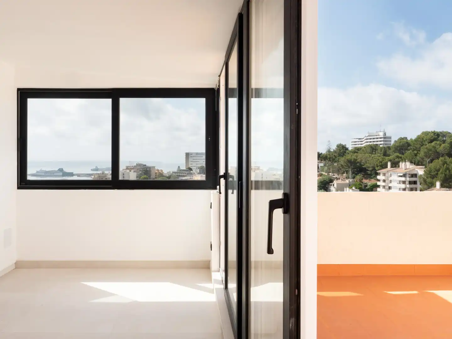 Vista exterior de Àtic en venda en  Palma de Mallorca amb Aire condicionat, Terrassa i Piscina