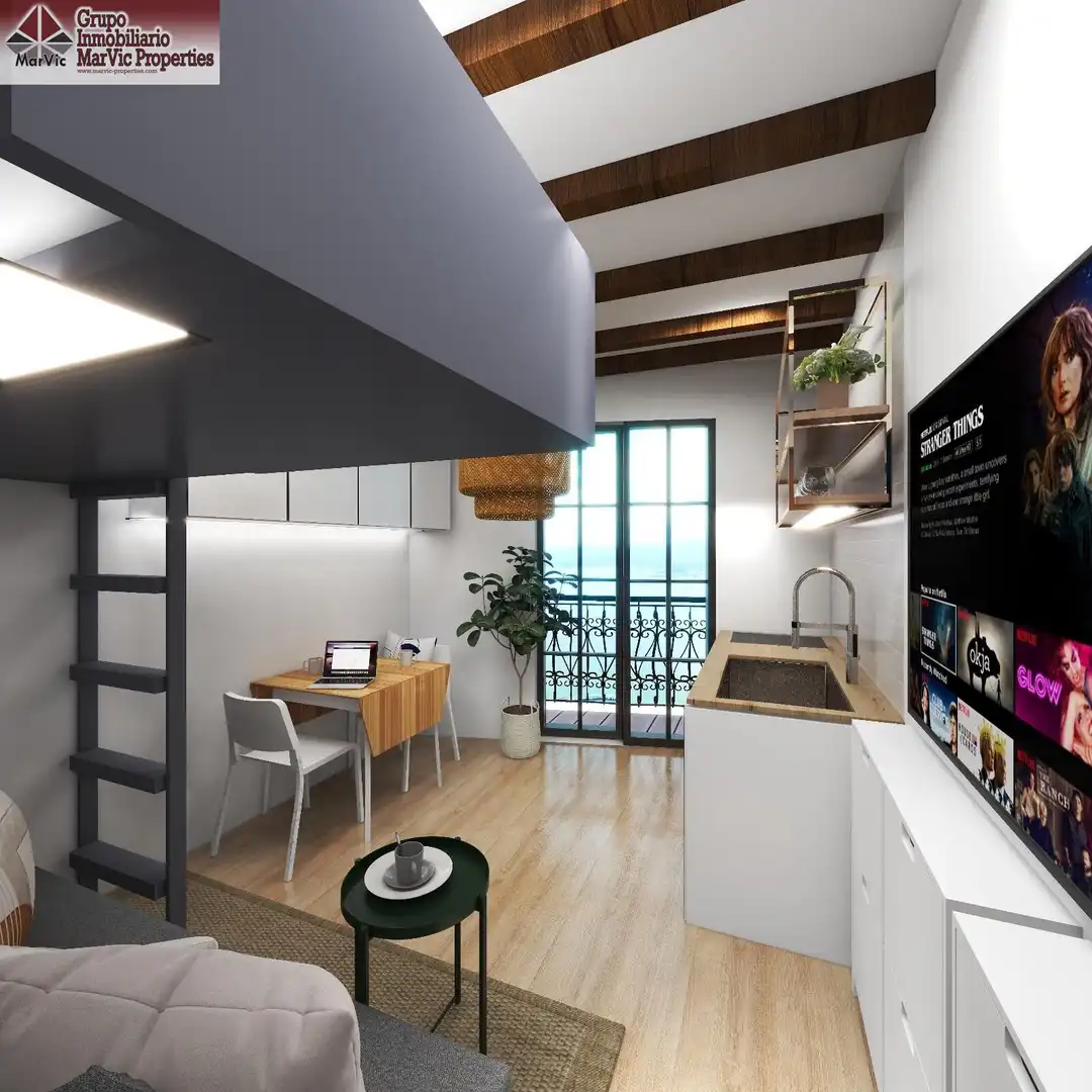 Cocina de Apartamento en venta en Villajoyosa / La Vila Joiosa con Aire acondicionado, Terraza y Amueblado