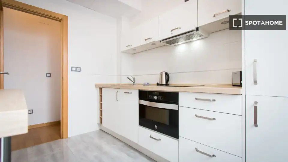 Cuina de Apartament per a compartir en Málaga amb Aire condicionat, Calefacció i Terrassa