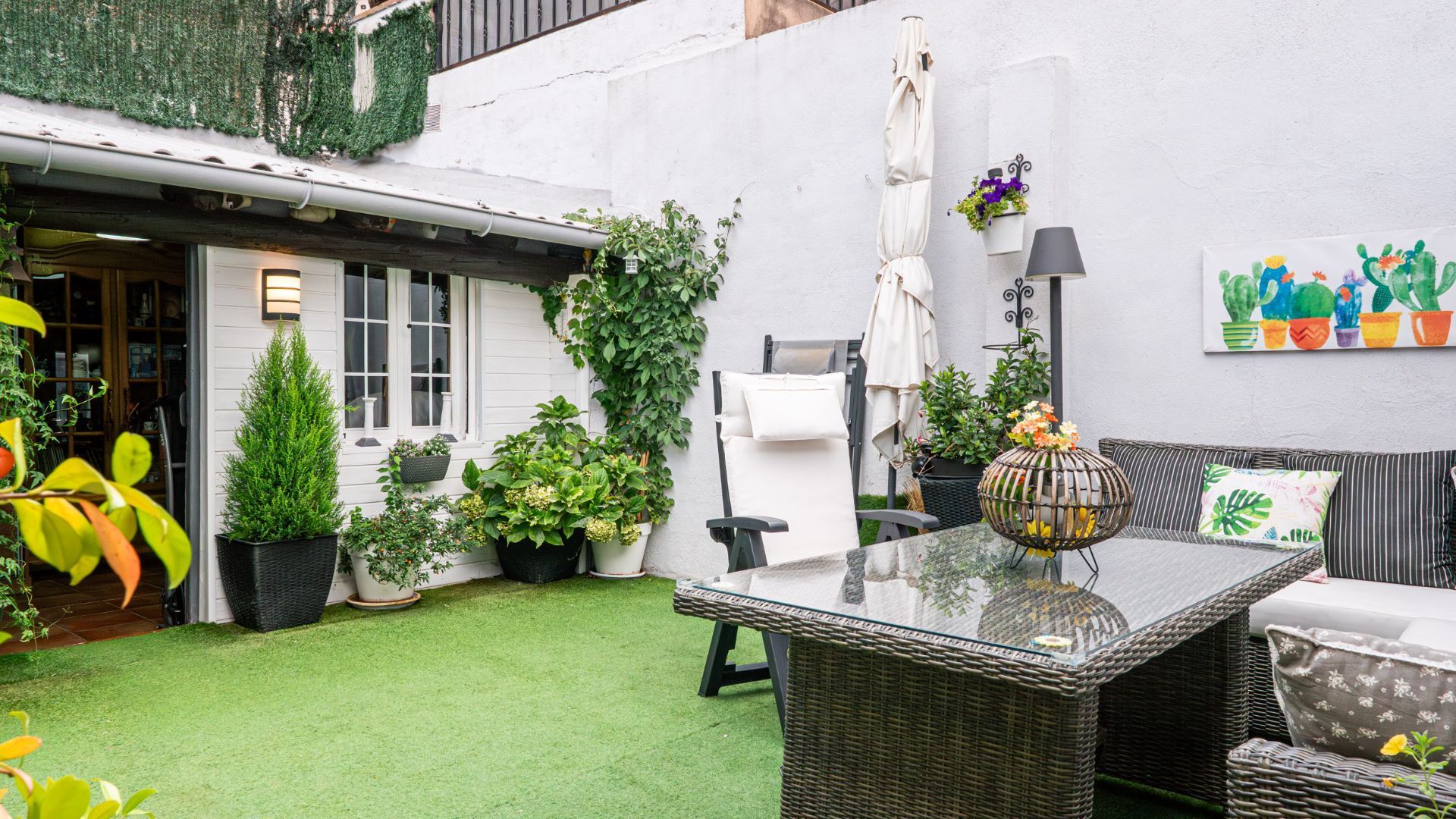 Terrassa de Casa o xalet en venda en Leganés amb Aire condicionat, Jardí privat i Terrassa