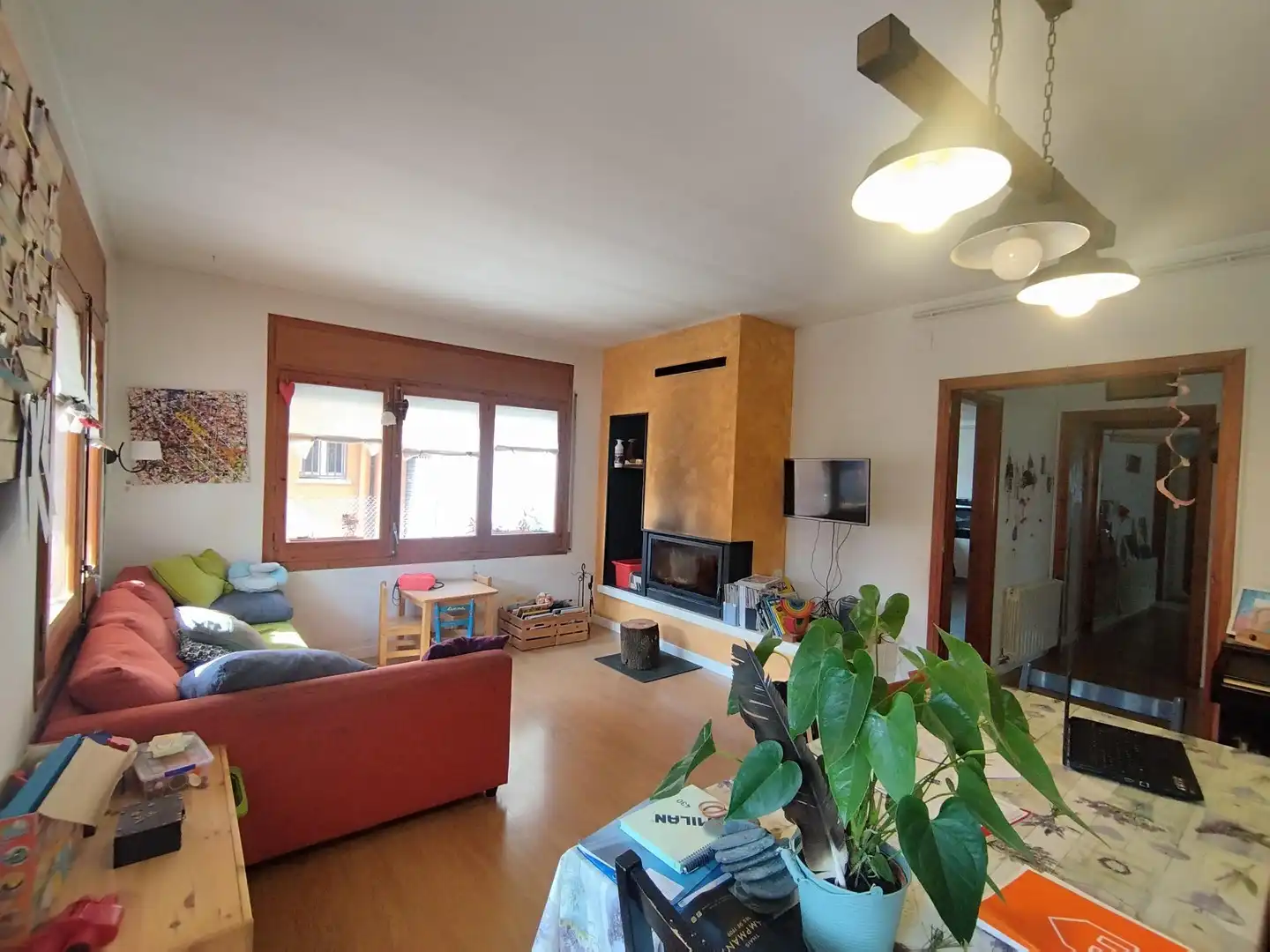 Wohnzimmer von Haus oder Chalet zum Verkauf in Santa Maria de Palautordera mit Heizung, Privatgarten und Balkon
