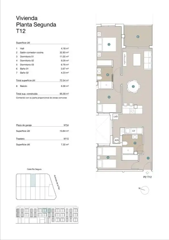 Piso en venta en Jacarilla con Terraza, Piscina y Piscina comunitaria
