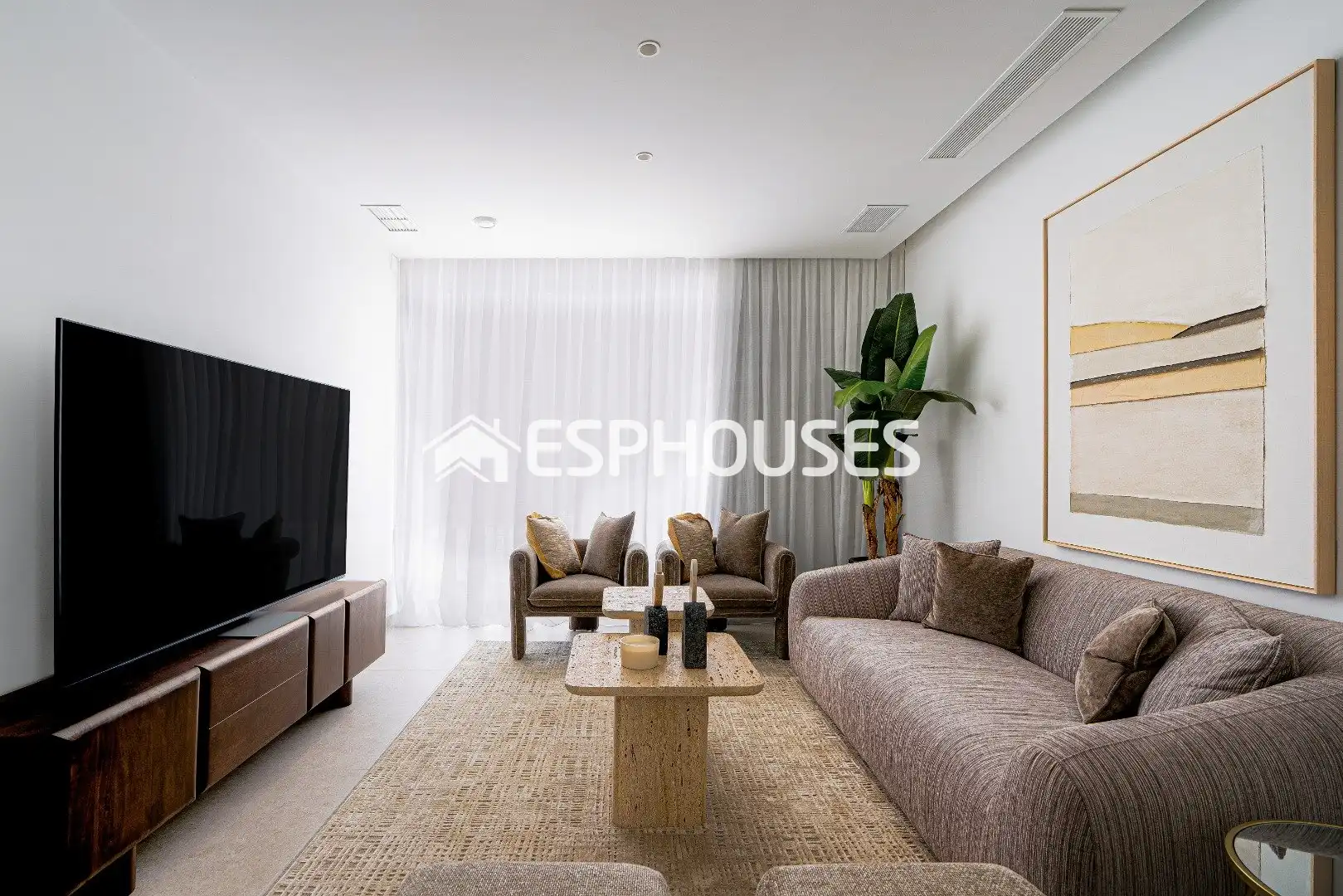 Sala de estar de Casa o chalet en venta en La Nucia con Aire acondicionado, Terraza y Piscina