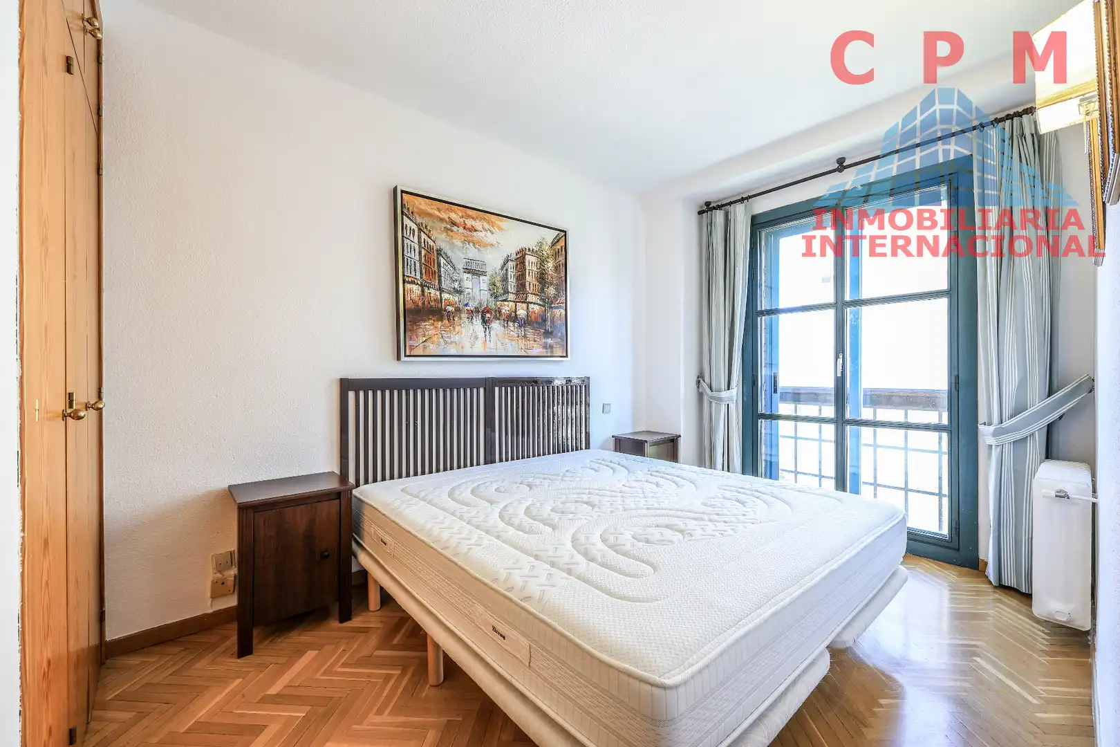 Bedroom of Flat for rent in Madrid  with Air Conditioner, Heating and Parquet flooring