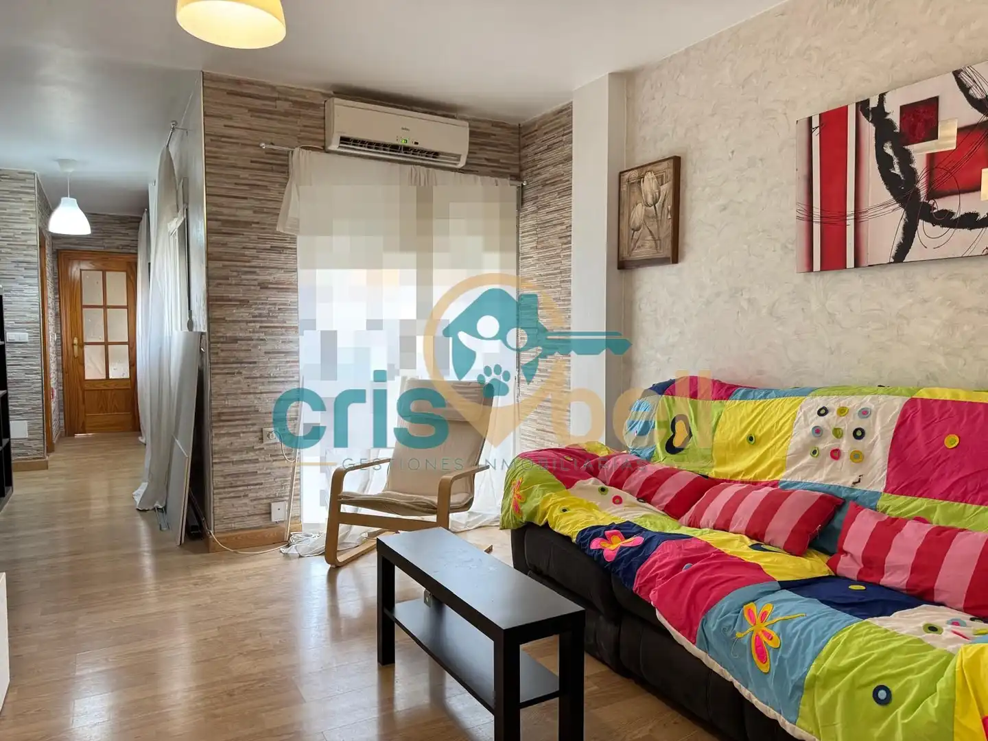 Sala de estar de Apartamento en venta en Lorca con Aire acondicionado, Parquet y Amueblado