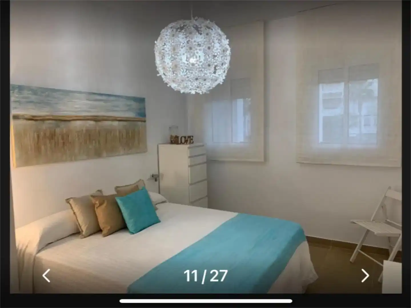 Schlafzimmer von Wohnung zur Miete in Rota mit Klimaanlage, Privatgarten und Schwimmbad