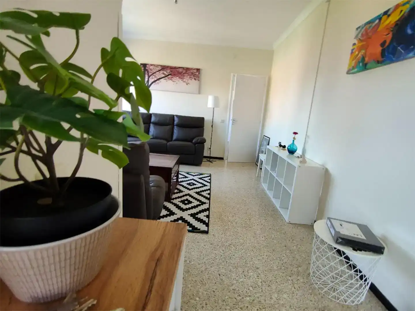 Sala d'estar de Apartament de lloguer en Las Palmas de Gran Canaria amb Moblat i Balcó