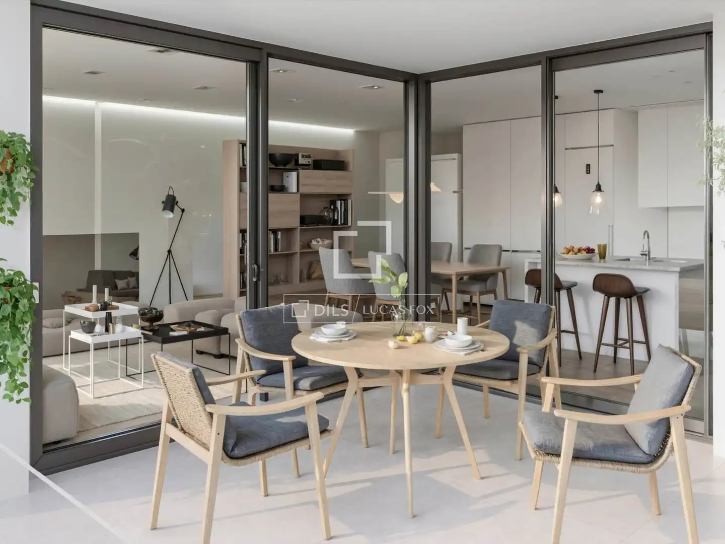 Wohnzimmer von Wohnung zum Verkauf in Rocafort mit Klimaanlage