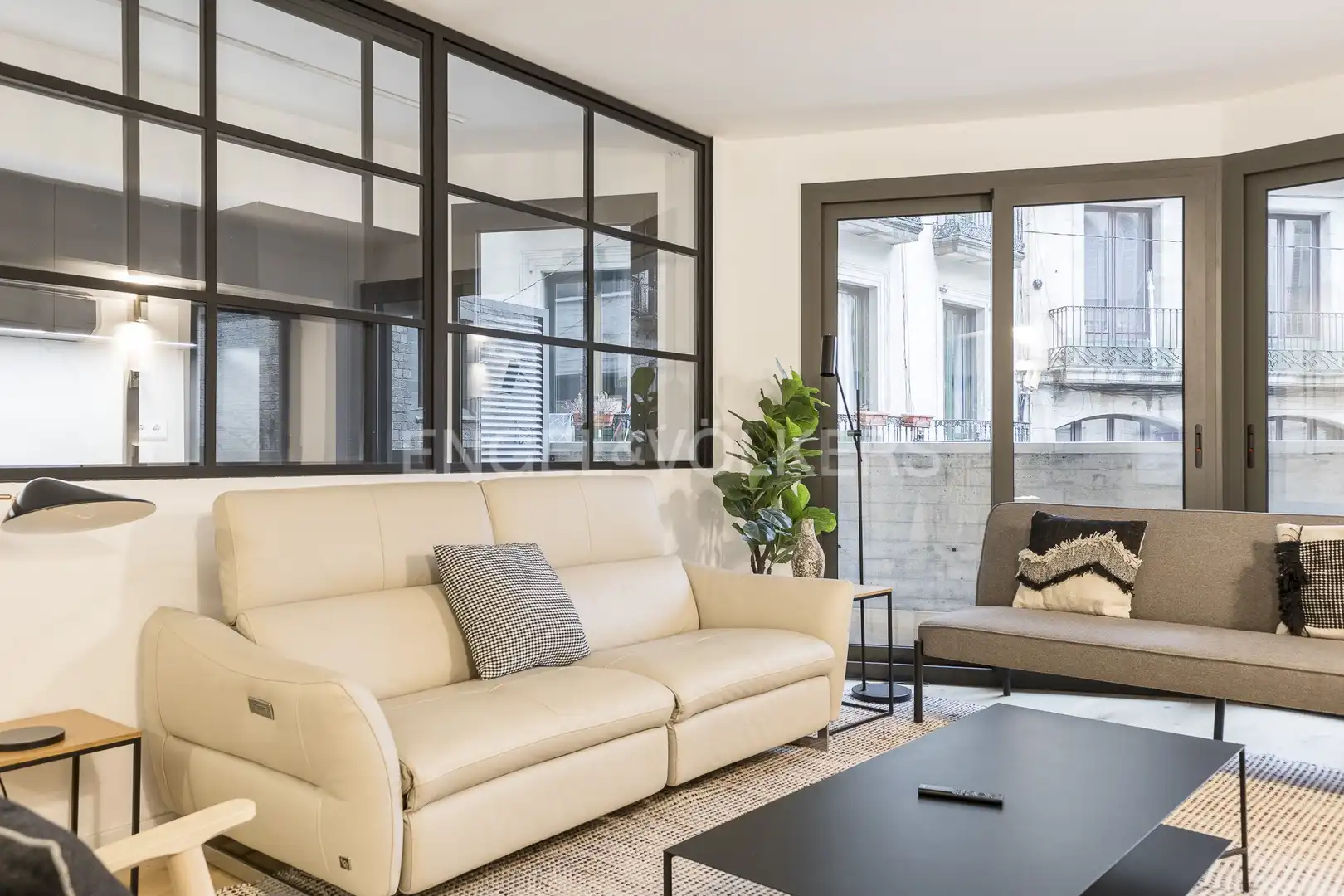Wohnzimmer von Wohnung zur Miete in Barcelona mit Klimaanlage, Heizung und Parkett