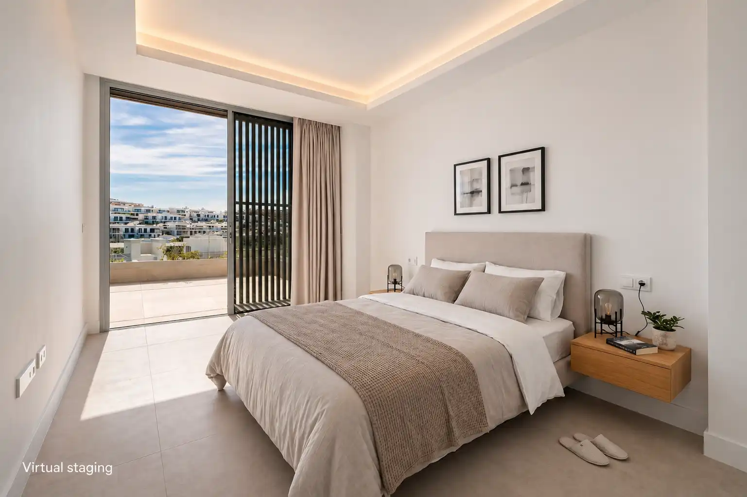 Bedroom of Attic for rent in Marbella  with Air Conditioner, Terrace and Storage room