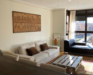 Living room of Apartment to rent in  Madrid Capital  with Air Conditioner, Heating and Parquet flooring