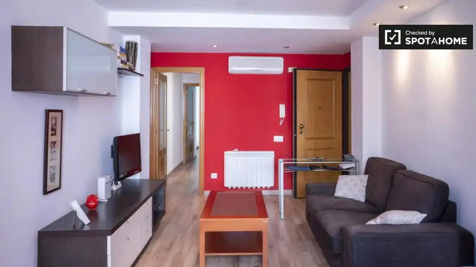 Living room of Flat for rent in Valencia  with Air Conditioner, Heating and Furnished