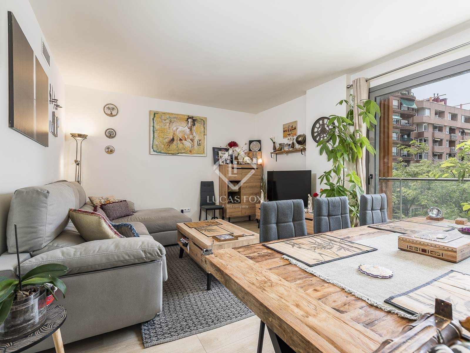 Sala d'estar de Pis en venda en  Barcelona Capital amb Aire condicionat, Calefacció i Parquet