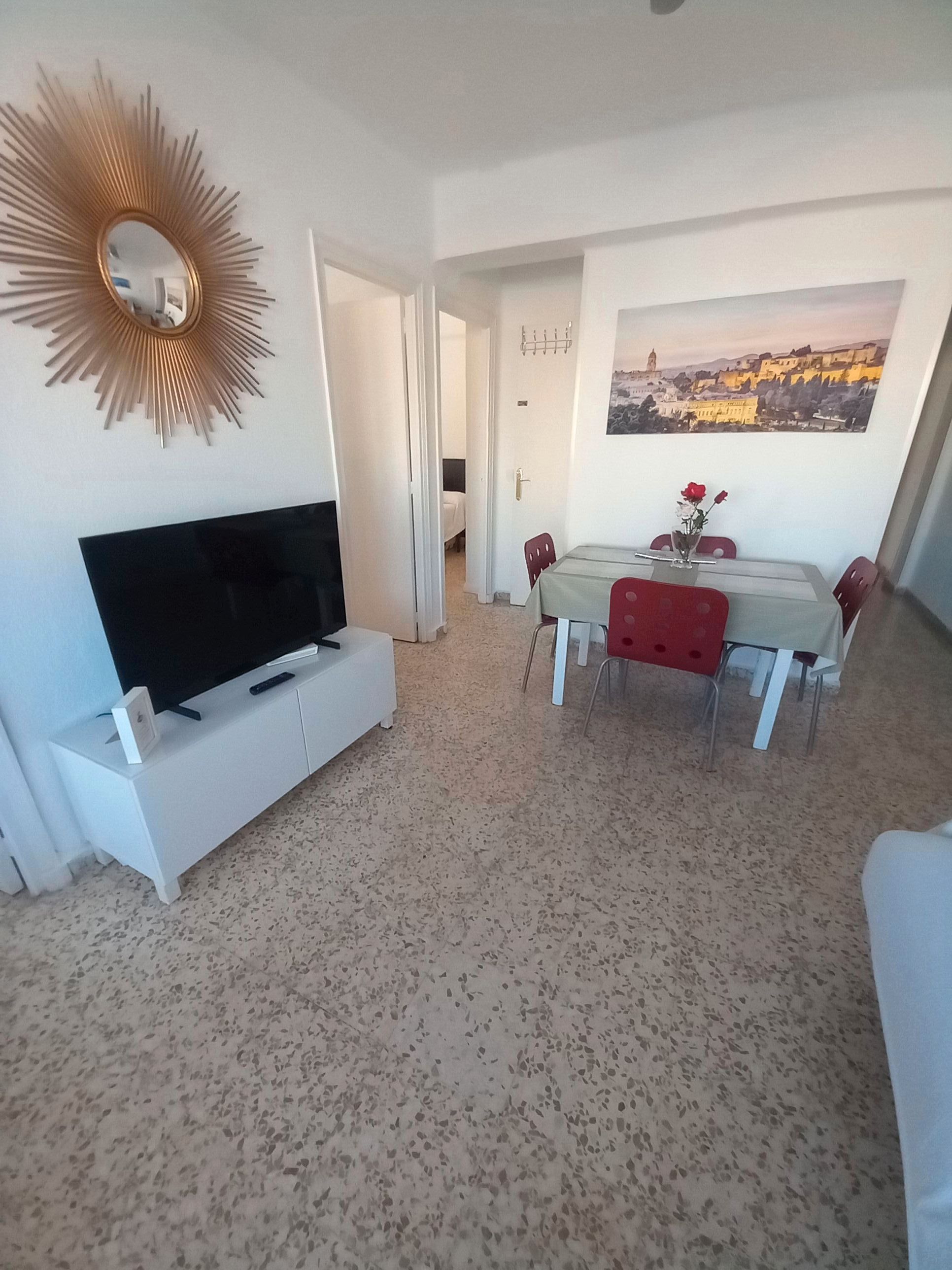 Living room of Flat for rent in Málaga Capital  with Air Conditioner, Furnished and Washing machine