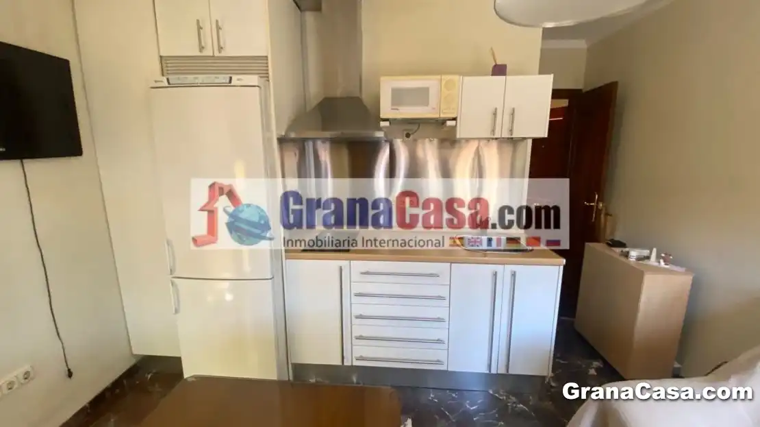 Cuina de Pis de lloguer en Granada amb Aire condicionat, Calefacció i Moblat