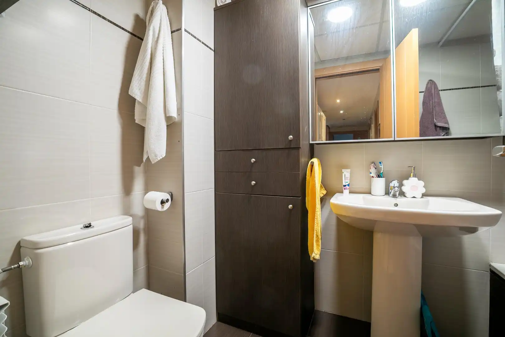 Badezimmer von Wohnung zum Verkauf in Huesca mit Klimaanlage, Heizung und Privatgarten