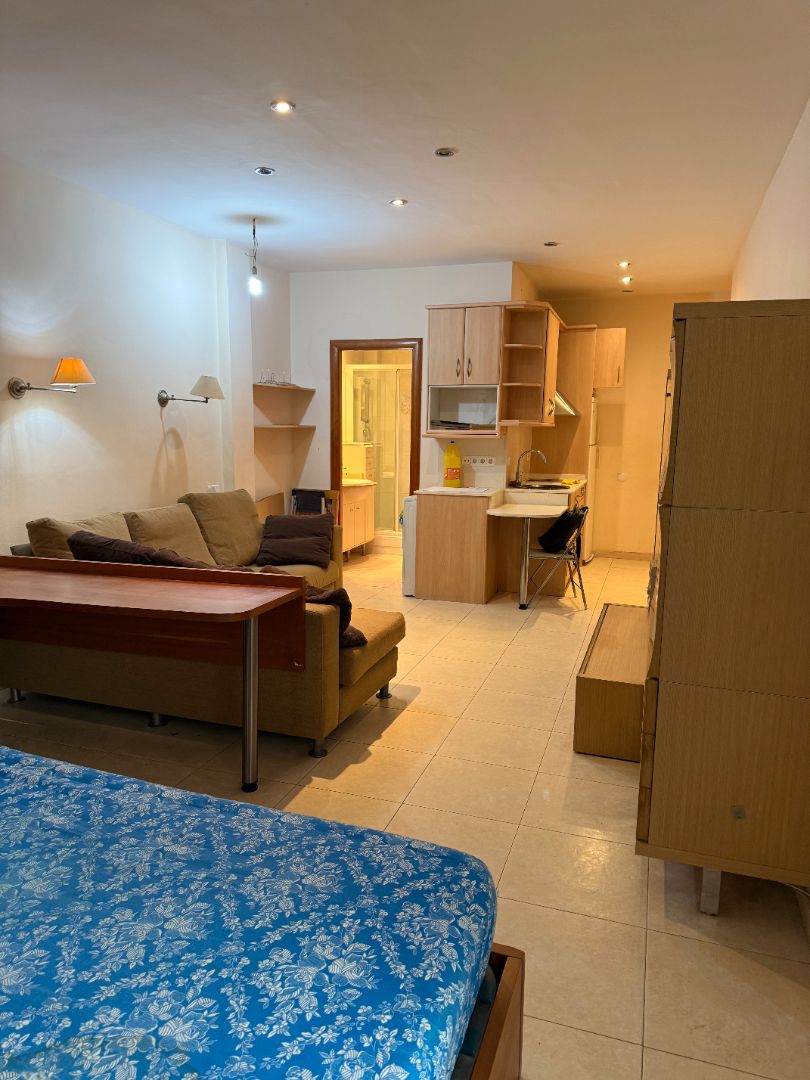 Sala de estar de Estudio en venta en  Barcelona Capital con Aire acondicionado, Amueblado y Horno