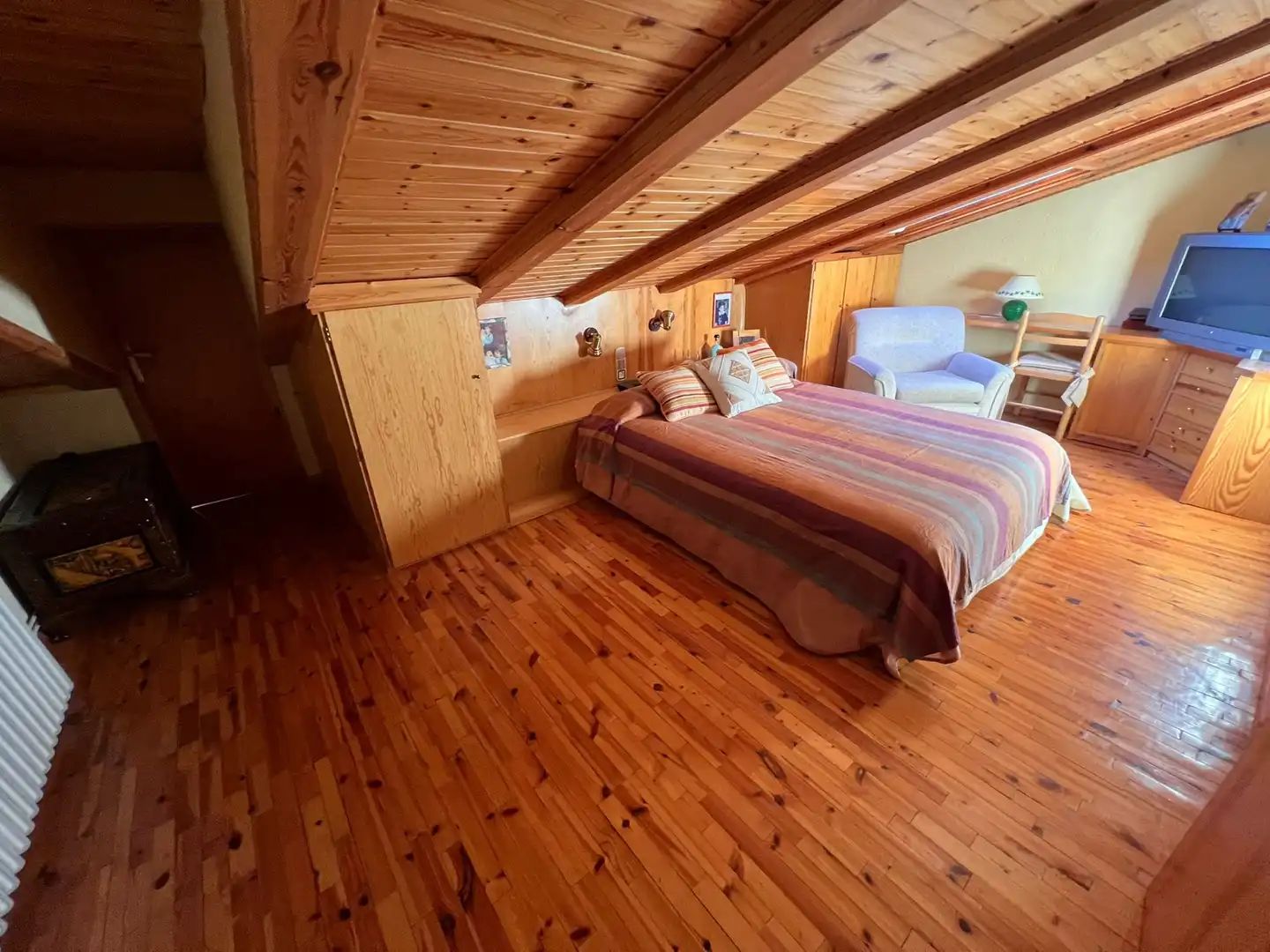 Bedroom of Detached homes for sale in Sant Pau de Segúries  with Heating, Parquet flooring and Terrace