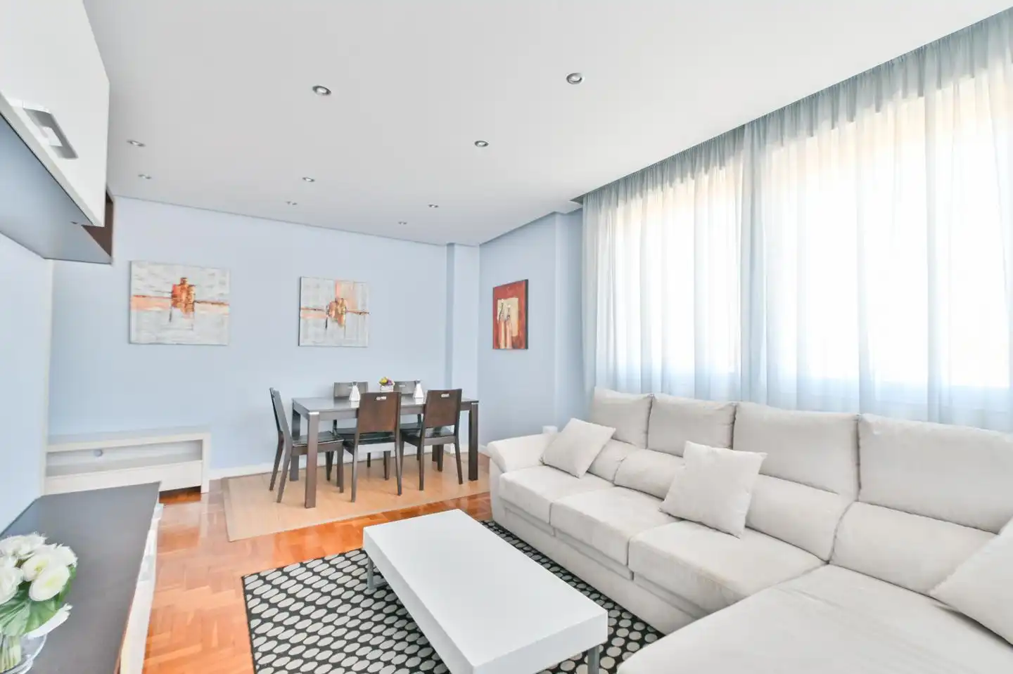 Sala de estar de Piso de alquiler en Barañáin / Barañain con Calefacción, Parquet y Trastero