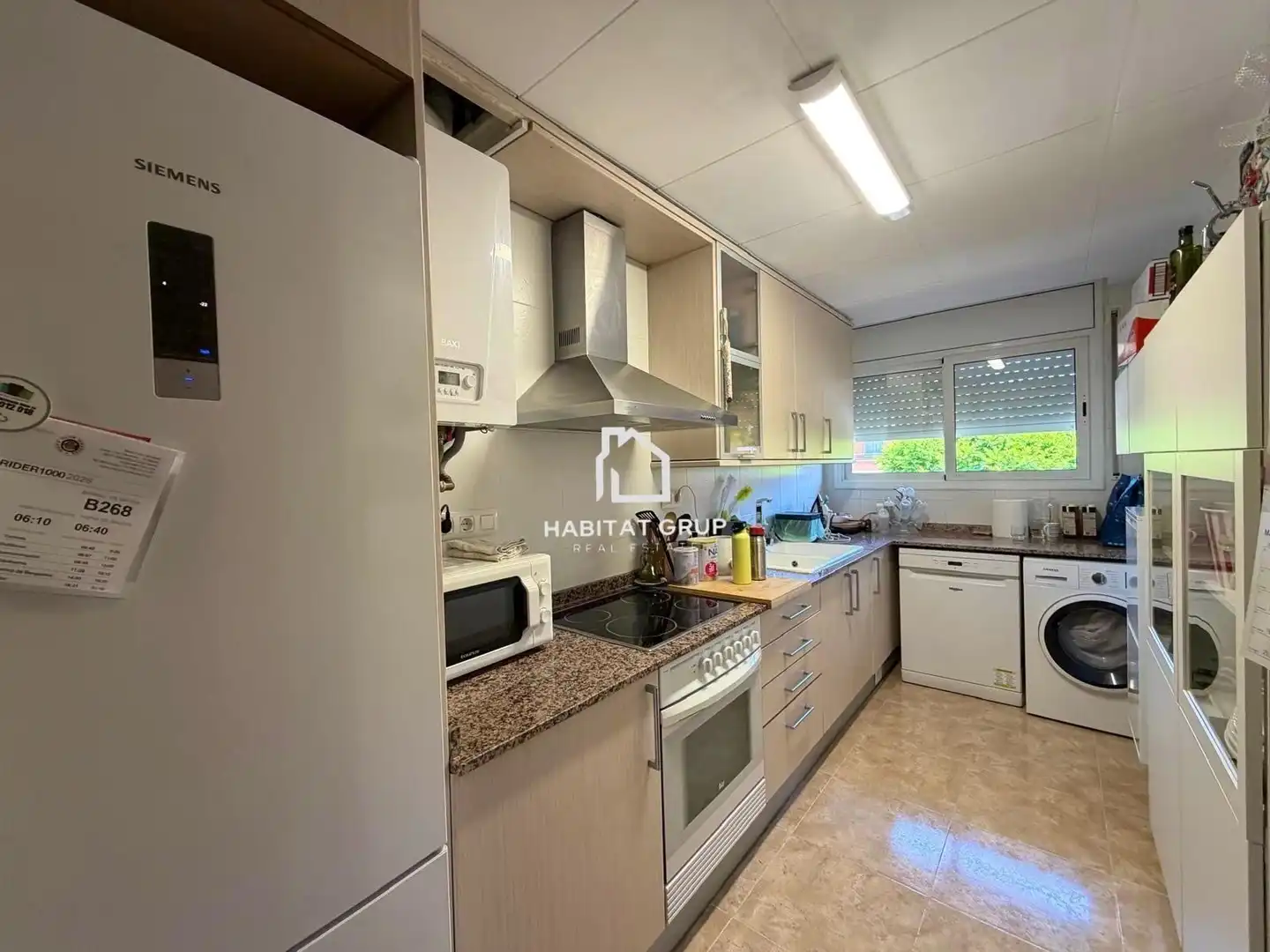 Küche von Wohnung zum Verkauf in Riudarenes mit Klimaanlage, Heizung und Terrasse