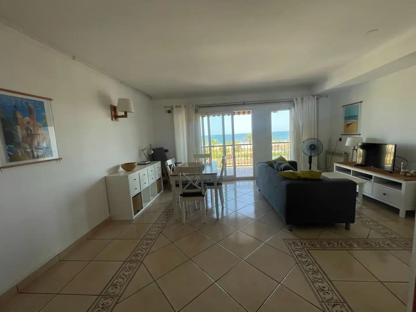 Wohnzimmer von Wohnung zur Miete in Mataró mit Heizung, Terrasse und Möbliert