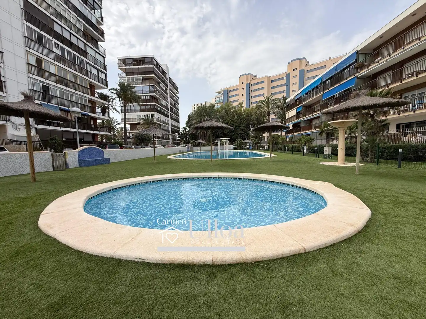 Swimming pool of Flat for sale in Alicante / Alacant  with Air Conditioner, Private garden and Terrace