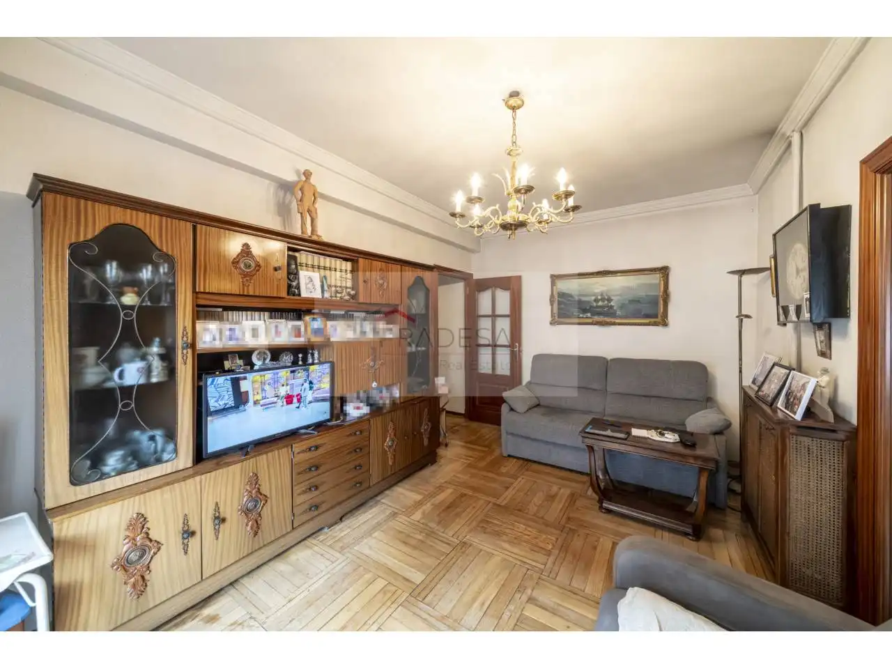 Sala de estar de Piso en venta en Madrid con Calefacción, Parquet y Terraza