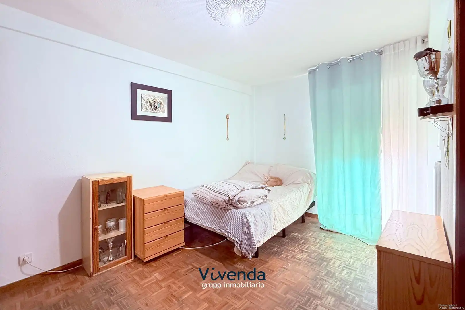 Bedroom of Flat for sale in Móstoles  with Heating, Parquet flooring and Terrace